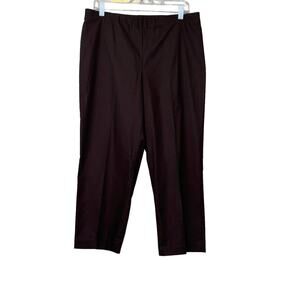 Jones New York brown flat front capri pants size Large